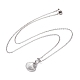 304 Stainless Steel Shell Shape Pendant Necklace for Women STAS-E154-18P-2