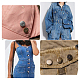 PandaHall Elite Flat Round Zinc Alloy Scalable & Removable Jean Button FIND-PH0002-14-6