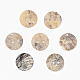 Mother of Pearl Buttons, Natural Akoya Shell Button, Flat Round, Camel, 18x2mm, Hole: 1.8mm