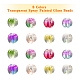 8 colores perlas de vidrio pintado en aerosol transparente GLAA-YW0001-46-2