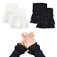 Ahandmaker guantes cortos de encaje para mujer AJEW-GA0004-99-1