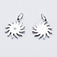 Eco-Friendly 316 Surgical Stainless Steel Micro Pave Cubic Zirconia Charms RB-I078-72P-NR-2