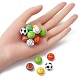 Ball Style Food Grade Eco-Friendly Silicone Focal Beads SIL-YW0001-10-4