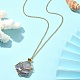 Изготовление ожерелья из латунного мешочка для самородка драгоценного камня NJEW-JN04369-02-2