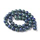 Brins de perles synthétiques assemblées en lapis-lazuli et malachite G-L528-03B-3