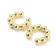 Boucles d'oreilles manchette à perles rondes en laiton EJEW-I300-03A-2
