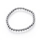 Bracelets extensibles en perles de pierre terahertz BJEW-L666-01E-1