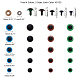Pandahall 200 pz 10~18mm occhi di sicurezza in plastica colorata con rondelle per artigianato di animali da bambola DIY-PH0026-18-2