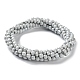 Bracelet extensible tressé en perles de verre au crochet BJEW-K232-01V-1