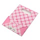 Pink Tartan Paper Gift Bags with Ribbon Bowknot X-CARB-N011-235-3-3