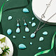 PandaHall Elite 100Pcs 5 Styles Craft Findings Dyed Synthetic Turquoise Gemstone Flat Back Teardrop Cabochons TURQ-PH0001-06-5
