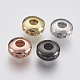 Perles de zircone cubique micro-pavées en laiton écologiques ZIRC-F083-089-RS-1
