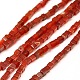 Natural Carnelian Cube Beads Strands G-A128-C10-1