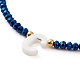 (Schmuckpartys im Fabrikverkauf) Halsketten mit Buchstabenanhänger aus natürlicher Muschel NJEW-JN03304-03-2