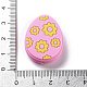 Huevo de pascua con cuentas de silicona de flores SIL-R014-06B-3