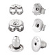3 пара 3-х стильных фрикционных гаек из стерлингового серебра с родиевым покрытием STER-TA0001-09-1