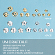 Unicraftale 80pcs 8 Stil 304 Edelstahl-Perlenkappen STAS-UN0031-57-4