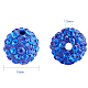 10mm Disco Ball Clay Beads Sapphire Pave Rhinestones Spacer Round Beads RB-PH0003-10mm-10-3