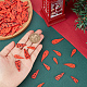 GORGECRAFT 200Pcs 8 Size Christmas Carrot Noses Buttons Tomato Plants Wooden Buttons DIY Ornament Xmax Snowman for Women Crafting Sewing Embellishment Decoration Clothes Crafts Gifts BUTT-GF0001-30-3