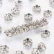 Brass Rhinestone Spacer Beads RB-A014-L4mm-01P-NF-1