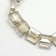 Electroplate Crystal Glass Square Beads Strands EGLA-F064B-08-1