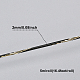 テクスチャード ラウンド アルミニウム クラフト ワイヤー  ジェムメタルラップ用  ジュエリークラフト作り  ゴールド  12ゲージ  2mm  5m /ロール（16.4フィート/ロール） AW-BC0003-21A-2