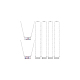 Unicraftale 6pcs verre blanc dôme rectangle pendentif collier NJEW-UN0001-36-8