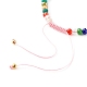 Bracelets de perles tressées en fil de nylon de verre électrolytique BJEW-JB06360-04-5