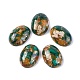 Assembled Synthetic Malachite and Imperial Jasper Cabochons G-L502-18x25mm-05-1