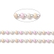 Cadenas de cuentas de semillas de vidrio con perlas de imitación CHS-B004-06P-2