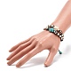 2 Stück 2-farbiges Armbandset mit geflochtenen Perlen aus synthetischem Türkis (gefärbt) BJEW-JB08380-3