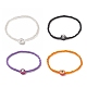 Bracelet extensible en perles de verre et argile polymère sur le thème d'Halloween pour femme BJEW-JB09269-1