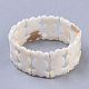 Süßwasser Shell Perlen Stretch-Armbänder BJEW-S278-012-3