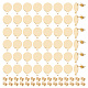 Unicraftale 50 Stück (25 Paar) Ohrstecker mit Ohrmuttern flacher runder Edelstahl Ohrstecker mit Schlaufe goldene Ohrstecker Ohrstecker für Schmuck machen Zubehör 0.8mm Stift STAS-UN0003-36G-1