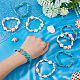 DICOSMETIC 8Pcs 2 Colors Dyed Synthetic Turquoise Tortoise Beaded Stretch Bracelets Set for Women BJEW-DC0001-04-3