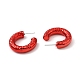 Текстурированные серьги-гвоздики из акрилового кольца EJEW-P251-08-3