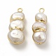 Pendenti di perle keshi naturali barocche PEAR-P004-14KCG-2