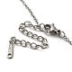 Halsketten mit Herzanhänger aus Messing mit Mikropflaster und Zirkonia zum Muttertag NJEW-R263-03B-P-3