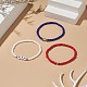 Set di braccialetti elasticizzati con perline di vetro per il giorno dell'indipendenza in stile 3 pz 3 BJEW-TA00227-6