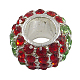 Glass Rhinestone European Beads X-BSAPH007-12-1
