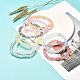 Bracelet extensible en perles rondelles de verre craquelé pour les femmes adolescentes BJEW-JB06813-2