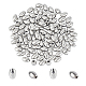 Unicraftale environ 100 pièces 9.5mm perles d'espacement de riz en acier inoxydable perles en vrac 2mm trou perle trouver perle en métal pour bricolage bracelets colliers fabrication de bijoux STAS-UN0008-66P-1