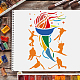 Grandi modelli di stencil per pittura da disegno riutilizzabili in plastica DIY-WH0202-221-6