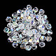 Galvanoplastie perles de verre transparentes GLAA-YWC0001-02A-2