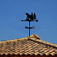 Superdant クマの森 鉄風見鶏 風見鶏 屋根 庭の方向標識 鍛造風見鶏 屋根マウント 庭の屋外 農家の庭の装飾 AJEW-WH0265-020-5