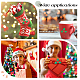 Gorgecraft2bags2スタイルの布飾りアクセサリー  ヤドリギ/アザミの葉  クリスマスの装飾のための  グリーン  30x35~38x1mm  100個/袋  1バッグ/スタイル DIY-GF0005-72-7