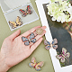 CHGCRAFT 6Pcs 6 Colors Butterfly Brooch Pin Set Rhinestone Butterfly Brooch Pins Badge Multicolor Butterfly Pin for Scarf Shirts Dresses Bridal Suit JEWB-CA0001-16-3