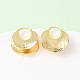 Серьги-кольца из текстурированной луны и латуни EJEW-D346-10G-2