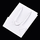 長方形の厚紙紙袋  ギフトバッグ  ショッピングバッグ  ナイロンコードハンドル付き  ホワイト  12x5.7x16cm AJEW-E034-10-3