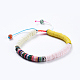 Handmade Polymer Clay Heishi Beads Braided Bracelets BJEW-JB04428-M-2
